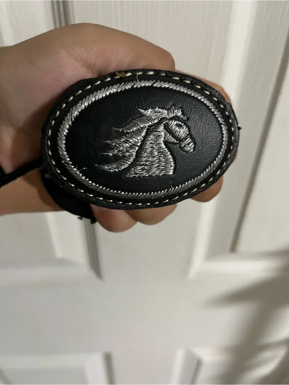 Black Woven Kids Belt with Silver Accent